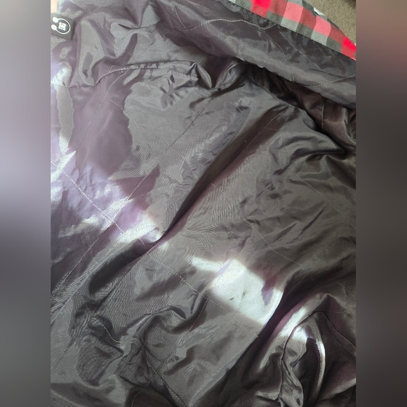 DC Pink, White And Grey Plaid Lightweight Hooded Jacket. Size Small - Picture 9 of 13